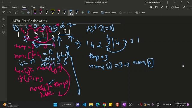 LeetCode 1470 : Shuffle the Array || EASY || JAVA || Detailed Solution смотреть онлайн