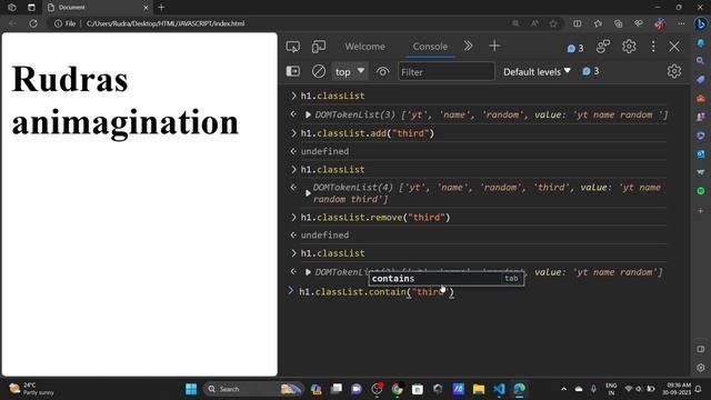 Check classes of HTML elements and perform operations using JavaScript Properties | Lecture 62 смотреть онлайн