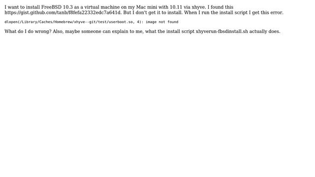 Apple: Install FreeBSD on xhyve смотреть онлайн