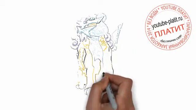 Нарисованные карандашом коты Как нарисовать поэтапно космического тигра путешественника смотреть онлайн