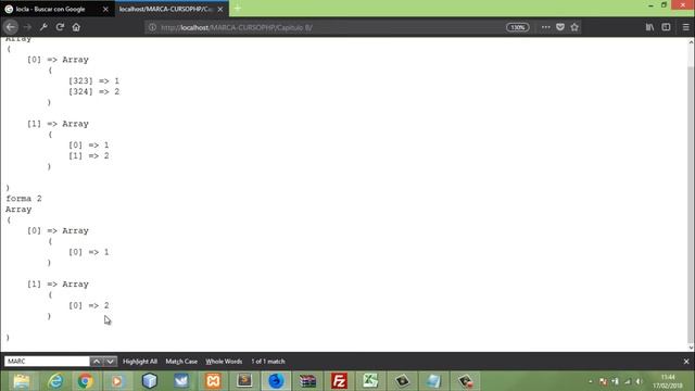 CURSO PHP CAP 8 ARRAYS DECLARACION DE ARRAYS FORMA 2 смотреть онлайн