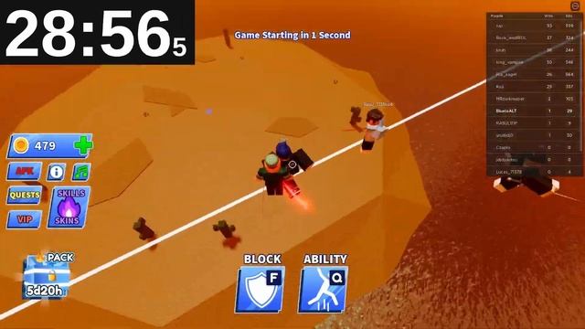 How Many KILLS Can I Get In 1 HOUR? | Blade Ball - Roblox! (Codes) смотреть онлайн