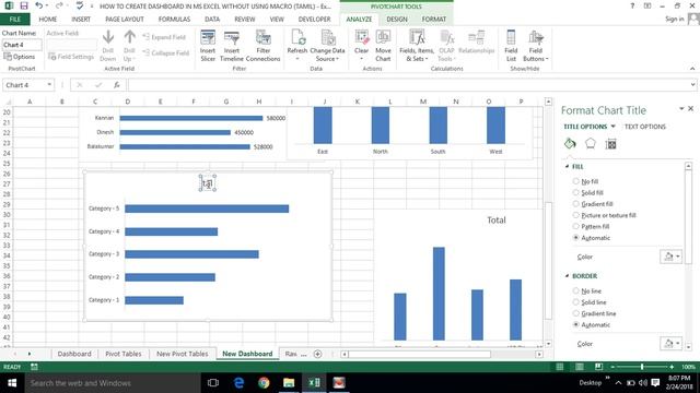 HOW TO CREATE DASHBOARD IN MS EXCEL WITHOUT USING MACRO (TAMIL) | Kallanai YT смотреть онлайн