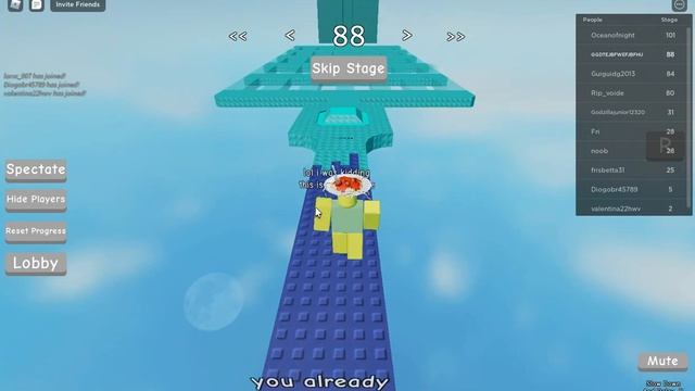 roblox TROLL Jump Per Difficulty Chart Obby Stage 88 смотреть онлайн