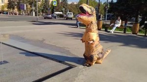 Надувной костюм динозавра T-REX с aliexpress для детей и взрослых | На улице в Косплее Тираннозавра