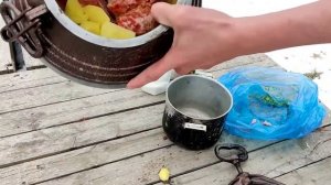 Афганиский казан. приготовление мяса с картошкой в афганском казане.