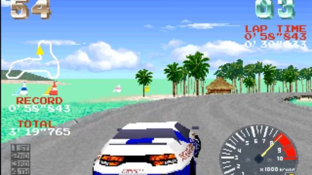 Pocket Racer (ポケットレーサー) - Namco System 11 - RT NebulasRay (Normal Car) - Seaside Course - Full Race смотреть онлайн