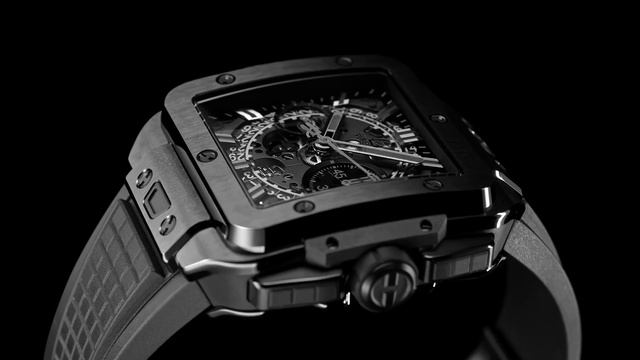 HUBLOT - SQUARE BANG UNICO ALL BLACK смотреть онлайн
