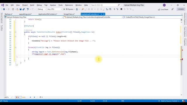 ASP.NET Core MVC Upload Multiple Images (.jpg, .png) Into Folder & Path,Ext, Name Into Database смотреть онлайн