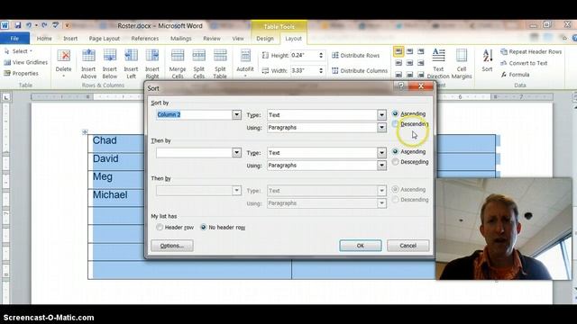 Sort in Word Table смотреть онлайн