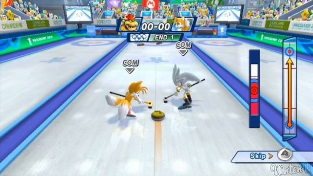 Mario & Sonic at the Olympic Winter Games - All Characters Curling Gameplay смотреть онлайн