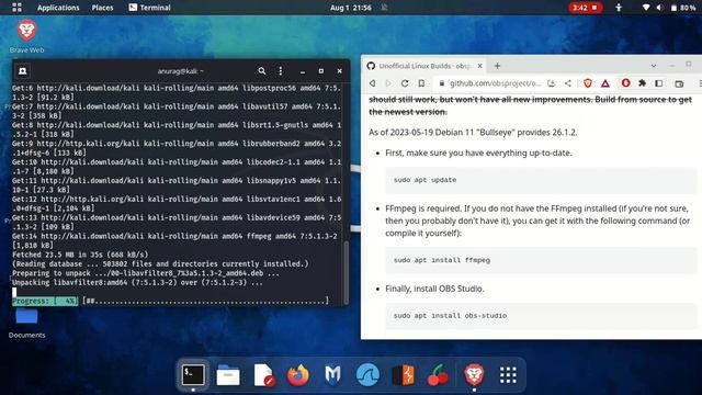 Install OBS Studio on Kali Linux (DEBIAN ) смотреть онлайн