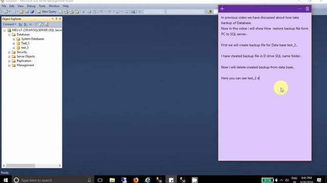 Restore Database From PC to SQL смотреть онлайн