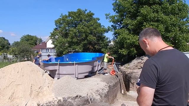 Установка шикарного бассейна Franmer на Юге для друзей с Екатеринбурга. смотреть онлайн