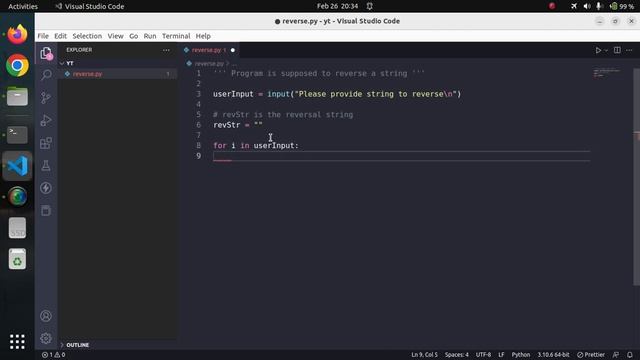 Reverse a string in Python смотреть онлайн