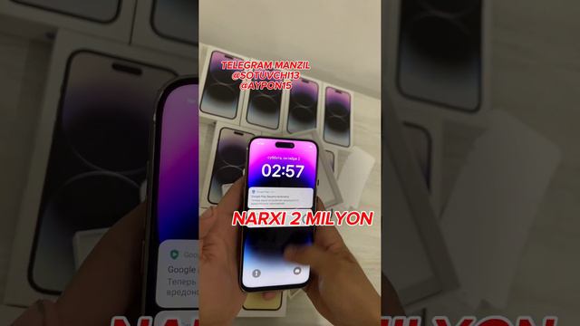 iPhone 14 15 pro max lux dubay kopiya copy unboxing narxi 2 milyon #iphone #iphone15 #unboxing #uzb смотреть онлайн