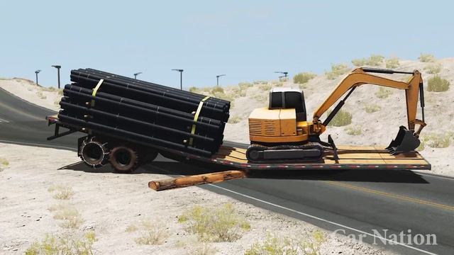Cars vs Fallen Log Trap #1 | BeamNG Drive смотреть онлайн