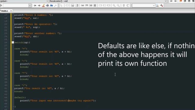 How to make a calculator in C programming language using Switch Case смотреть онлайн