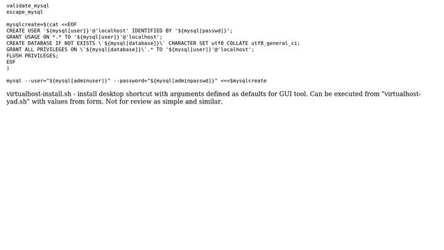 Code Review: Create Apache2 virtualhost, Mysql db & user. CLI tool and GUI on top of it смотреть онлайн