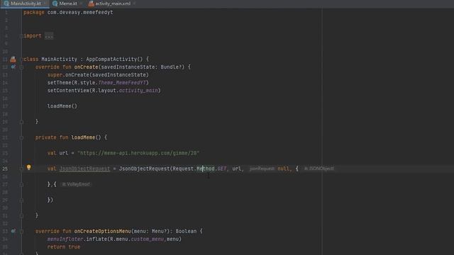 GET REQUEST USING VOLLEY | API | Meme Feed | Part - 2 смотреть онлайн