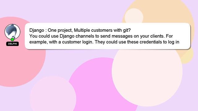 Django : One project, Multiple customers with git? смотреть онлайн