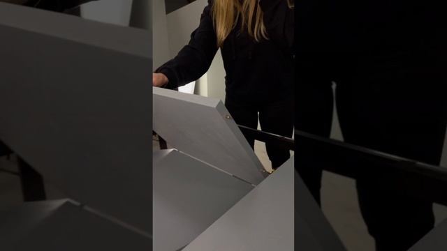 Стол в наличии! Раздвижной прямоугольный Дуб в серой эмали смотреть онлайн