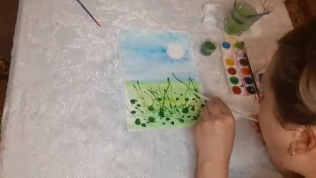 Рисование "Цветущий луг" (старшая группа) смотреть онлайн