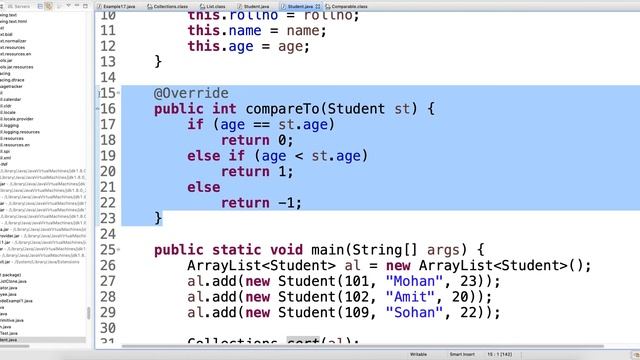 Comparable In Java Video-25 смотреть онлайн
