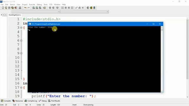 digitSum even: sum of even digits in N | C program to find sum of even digits in N | My Programming смотреть онлайн