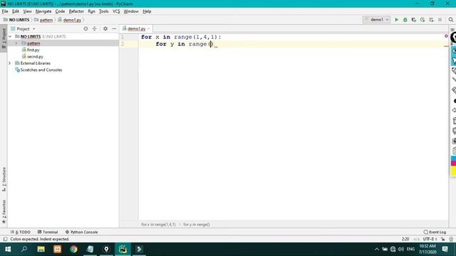Python pattern programs || How to create number pattern programs with blank space in python смотреть онлайн
