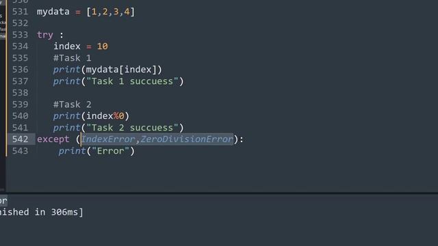 Catch multiple exceptions in one line (except block) смотреть онлайн
