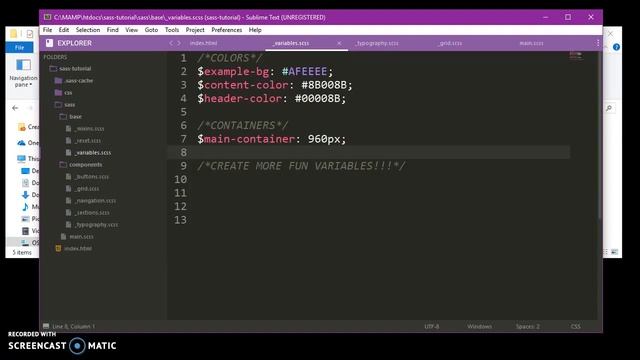 Sass Example 1 смотреть онлайн
