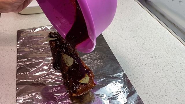 Свиная грудинка с соусом Терияки, запеченная в духовке. смотреть онлайн