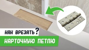 Врезка карточной петли шаблоном #СтройПрофи - Бородатая Дверь - канал про межкомнатные двери