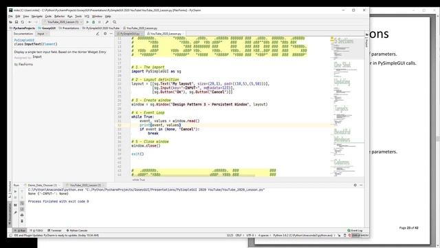 PySimpleGUI 2020 Part 3 - Your First Window ! EXPERIMENTAL FAST VERSION смотреть онлайн