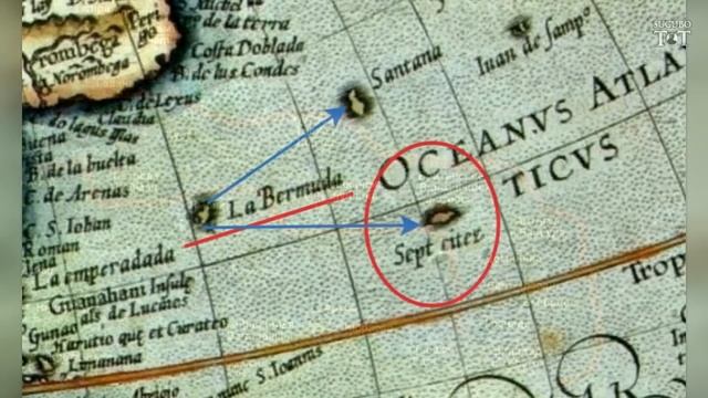 Остров семи городов на древних картах и на Google maps смотреть онлайн