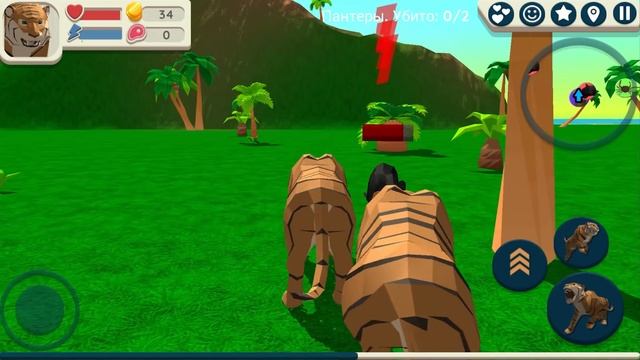 Симулятор тигра 3D #1 Кид встретил тигрицу и завел маленького тигренка в Tiger Simulator на пурумча смотреть онлайн