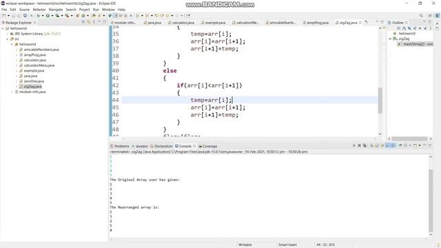 Java Program to rearrange Negative and Positive no s in an Array Part 2 смотреть онлайн
