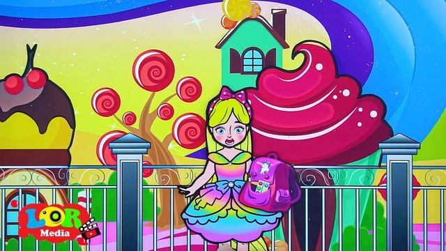 Paper Dolls Dress Up - LadyBug vs Elsa Sister Beauty Nail Contest Dress - Barbie Story & Crafts смотреть онлайн