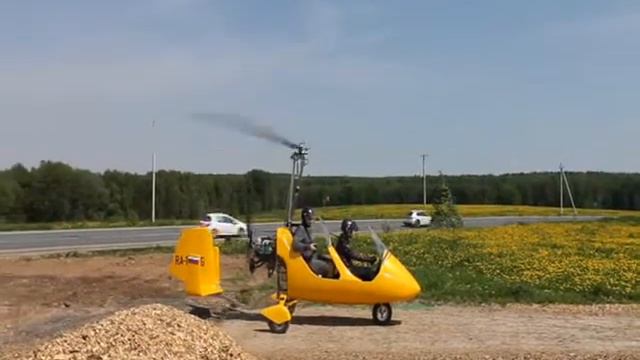 Полёт на гироплане (автожире) MTOSport. Взлёт смотреть онлайн