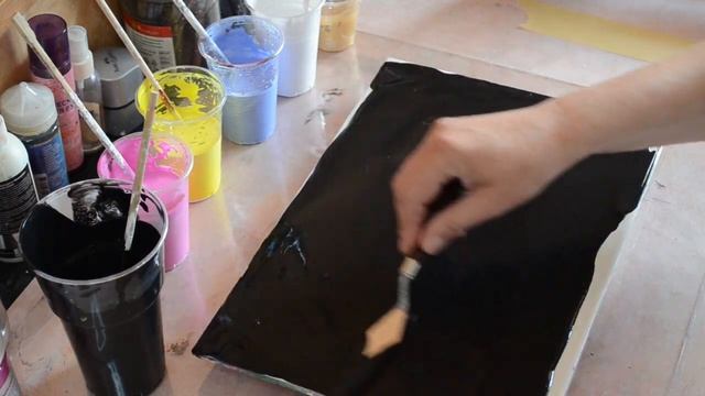 Как рисовать феном интерьерную картину/ Акриловая Заливка РЕЦЕПТ с феном. смотреть онлайн