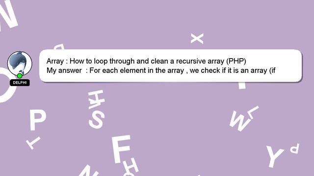 Array : How to loop through and clean a recursive array (PHP) смотреть онлайн