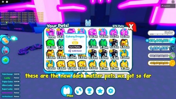 Made New Dark Matter Prototype Mythical! Hatched Prototype - Pet Simulator X Roblox