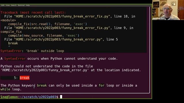 10 Mar 2022: Command Line and Text User interfaces, Python syntax errors смотреть онлайн