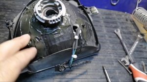 Mitsubishi Lancer 9 установка BI-LED, тюнинг фар