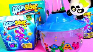 Все наборы Акваслайм КосмоКотики - сделай сквиши своими руками  Aqua Slime обзор