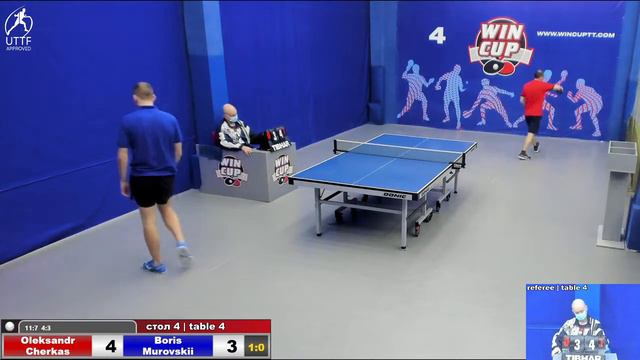 09:30 Черкас Александр 3-0 Муровский Борис стол 4 ЮГ-1 23.02.22 смотреть онлайн