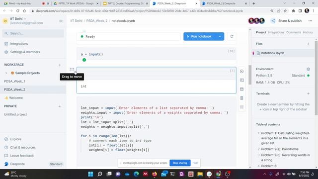 Programming Data Structures and Algorithms in Python (Week 2) смотреть онлайн