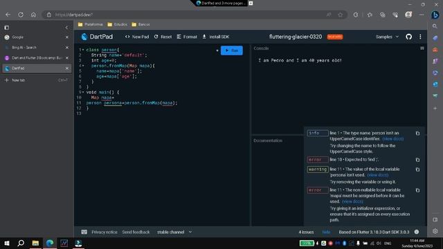 Constructor personalizado con un mapa de parametro en dart смотреть онлайн