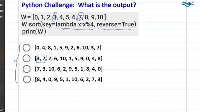 Python Test: what is the output of this python code? смотреть онлайн